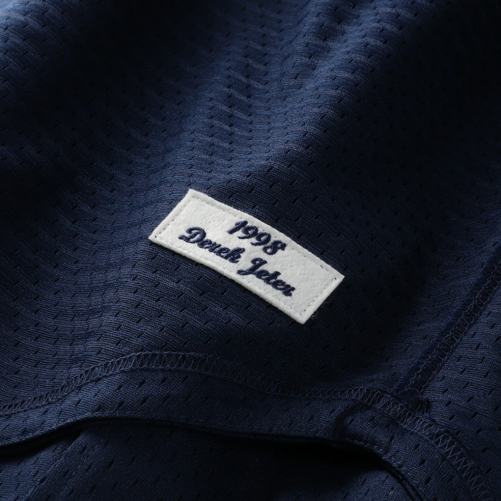 Derek Jeter New York Yankees Cooperstown Collection Mesh Batting Practice Button-Up Jersey Navy