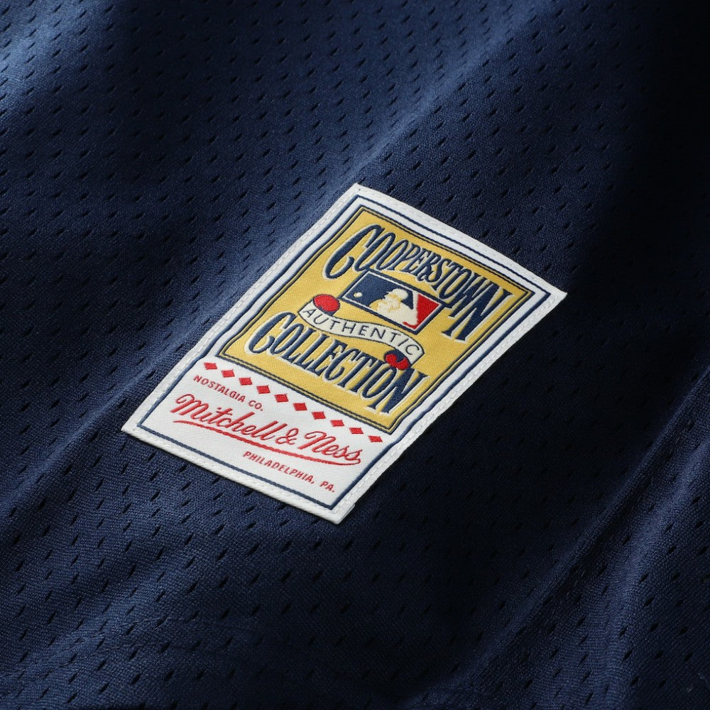 Derek Jeter New York Yankees Cooperstown Collection Mesh Batting Practice Button-Up Jersey Navy