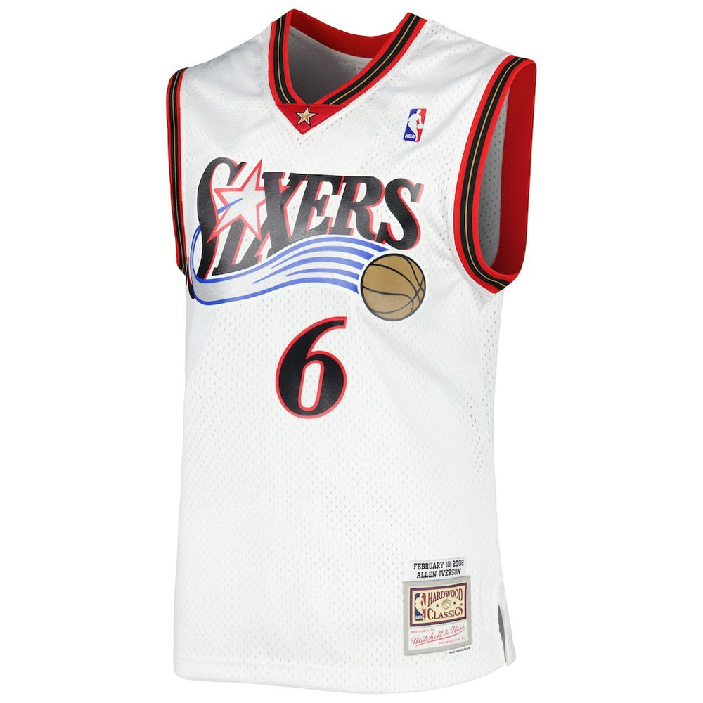 Allen Iverson Philadelphia 76ers 2002/03 Hardwood Classics Swingman Jersey - White sale