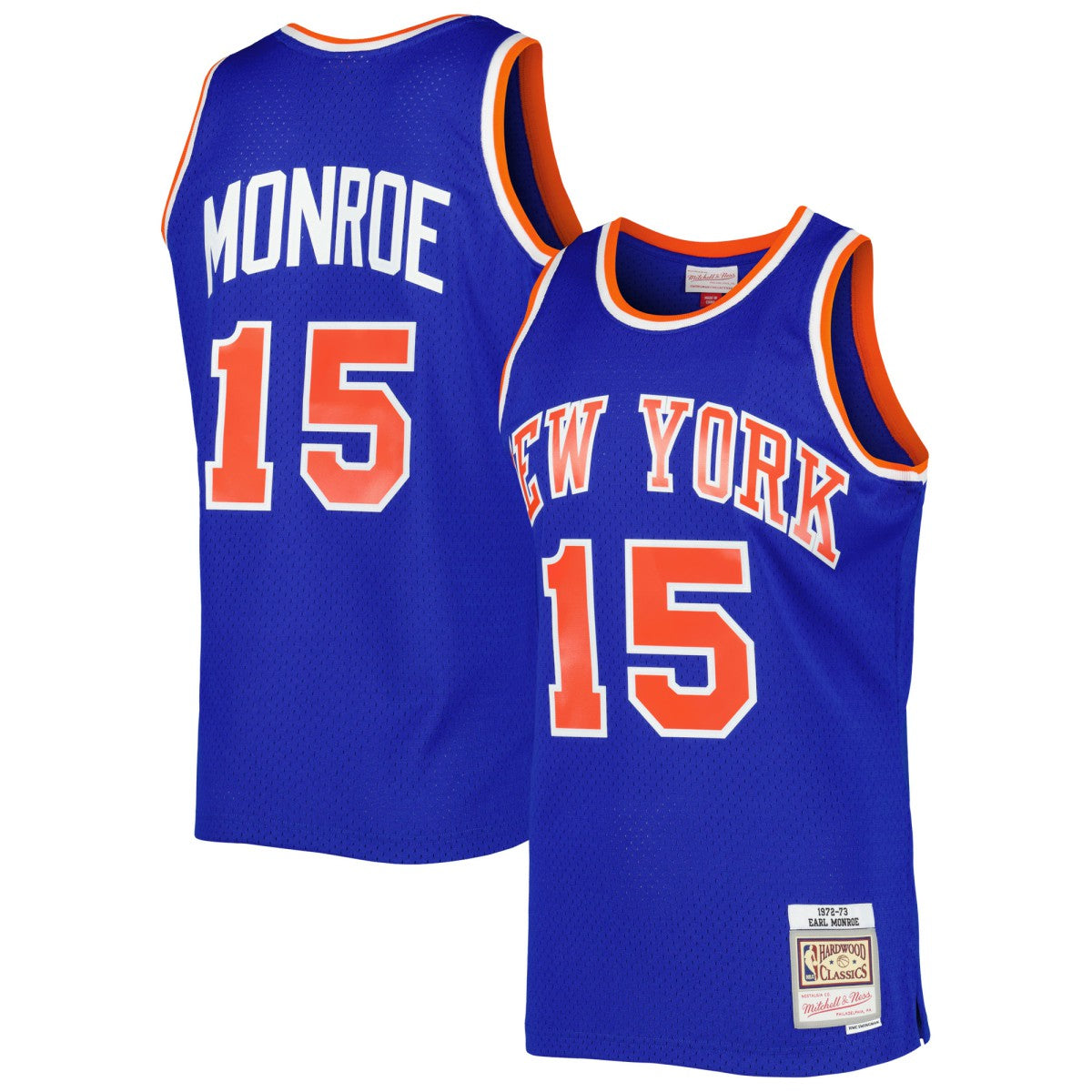Earl Monroe New York Knicks 1972/73 Hardwood Classics Swingman Jersey - Blue discount