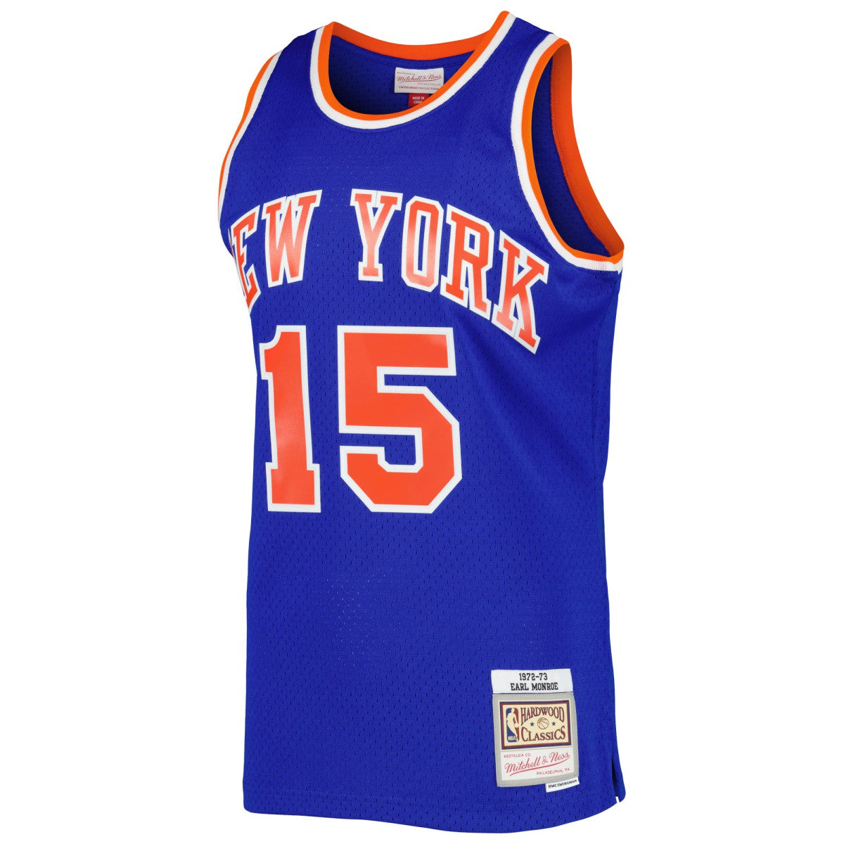 Earl Monroe New York Knicks 1972/73 Hardwood Classics Swingman Jersey - Blue discount