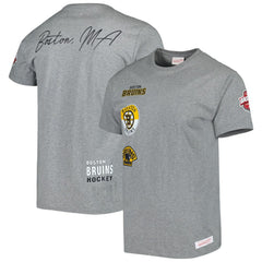 Boston Bruins Mitchell & Ness City Collection T-Shirt - Heather Gray T-shirts