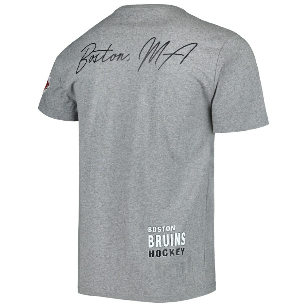 Boston Bruins Mitchell & Ness City Collection T-Shirt - Heather Gray T-shirts