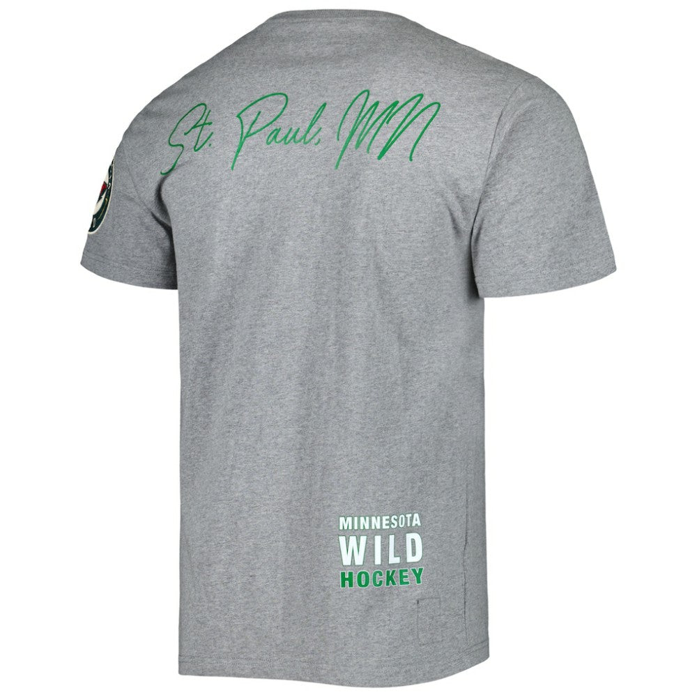 Minnesota Wild Mitchell & Ness City Collection T-Shirt - Heather Gray T-shirts