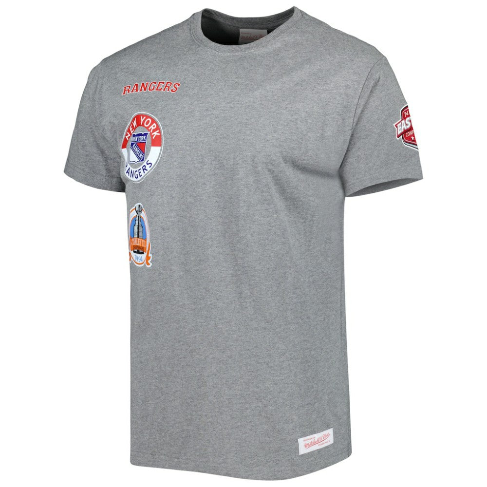 New York Rangers Mitchell & Ness City Collection T-Shirt - Heather Gray T-shirts