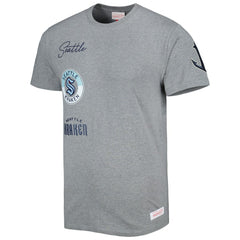 Seattle Kraken Mitchell & Ness City Collection T-Shirt - Heather Gray T-shirts