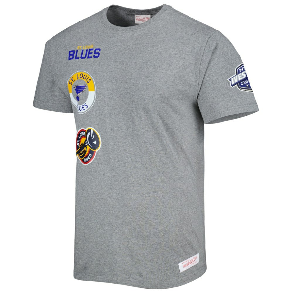 St. Louis Blues Mitchell & Ness City Collection T-Shirt - Heather Gray T-shirts