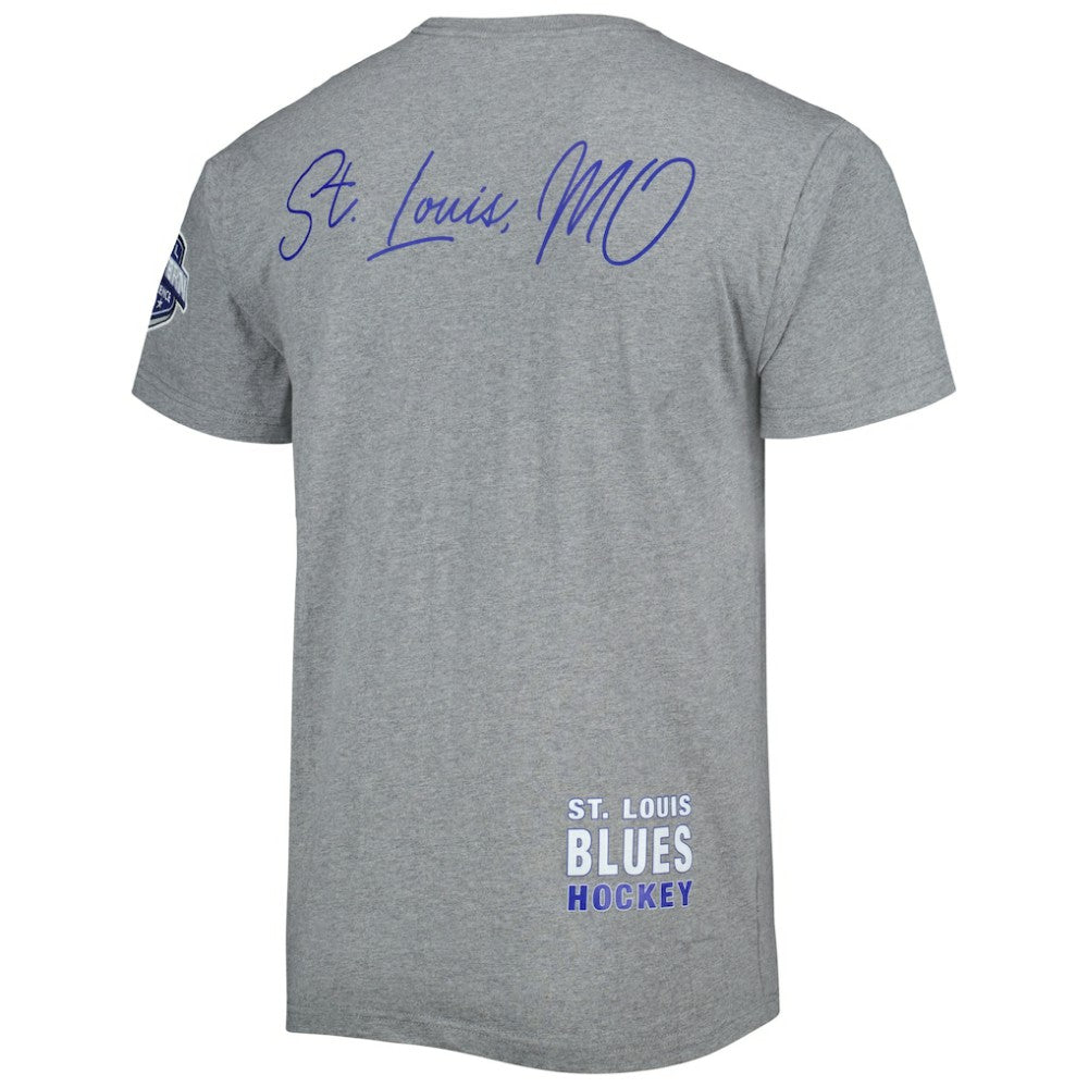 St. Louis Blues Mitchell & Ness City Collection T-Shirt - Heather Gray T-shirts