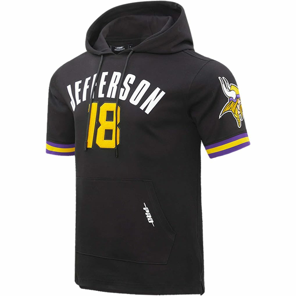 Justin Jefferson Minnesota Vikings Pro Standard Player Name & Number Hoodie T-Shirt - Black on sale
