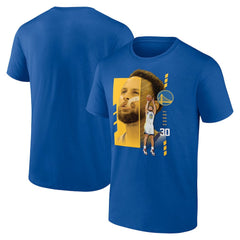 Stephen Curry Golden State Warriors Player Name & Number Jump Pass T-shirt sale - Royal sale
