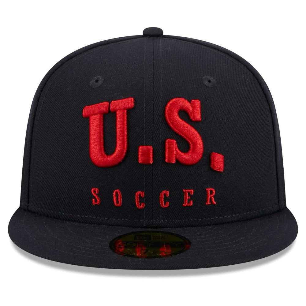 USMNT New Era Text 59FIFTY Fitted Hat - Navy outlet