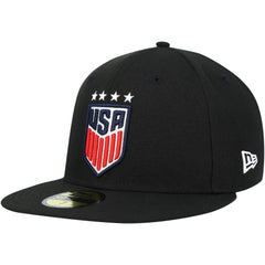USWNT New Era Team Basic 59FIFTY Fitted Hat - Black for sale