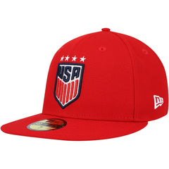USWNT New Era Team Basic 59FIFTY Fitted Hat - Red shop