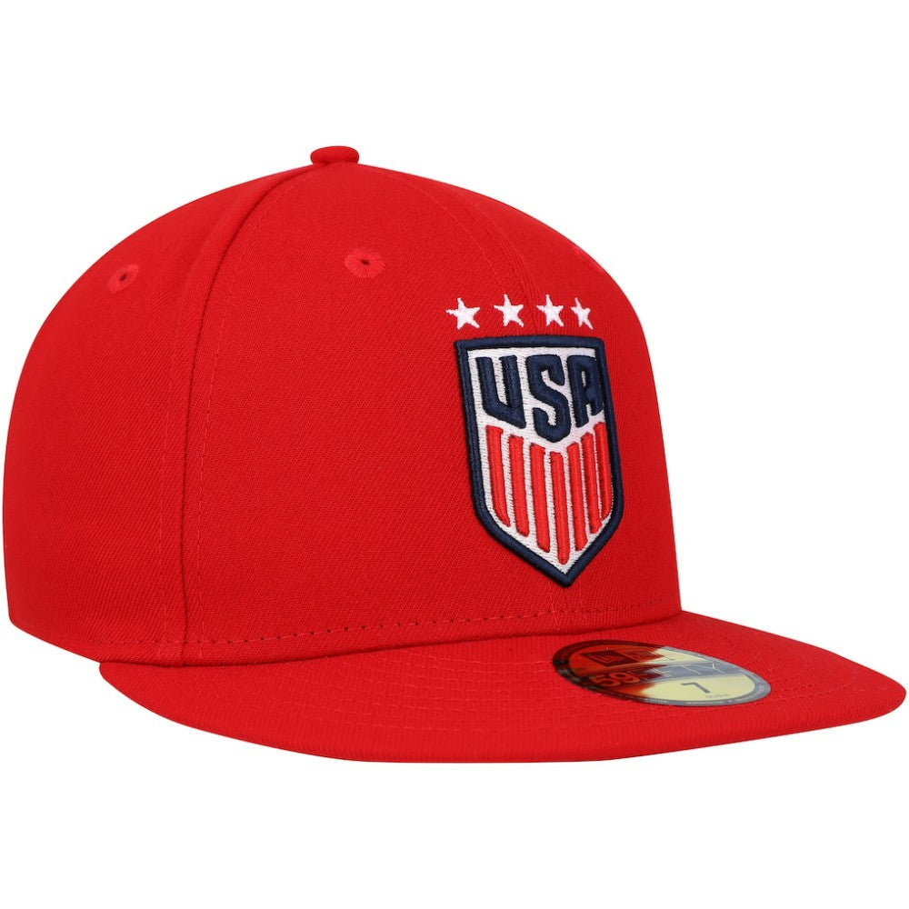 USWNT New Era Team Basic 59FIFTY Fitted Hat - Red shop