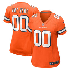 Denver Broncos Women's Alternate Custom Game Jersey - Orange for sale