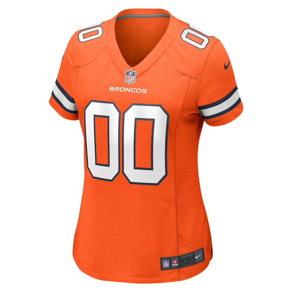 Denver Broncos Women's Alternate Custom Game Jersey - Orange for sale