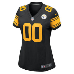 Pittsburgh Steelers Women's Alternate Custom Game Jersey - Black outlet