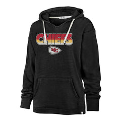 Kansas City Chiefs '47 Women's Color Rise Kennedy Pullover Hoodie - Black for sale