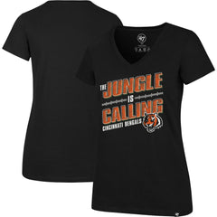 Cincinnati Bengals '47 Women's Team Regional Ultra Rival V-Neck T-Shirt - Black discount