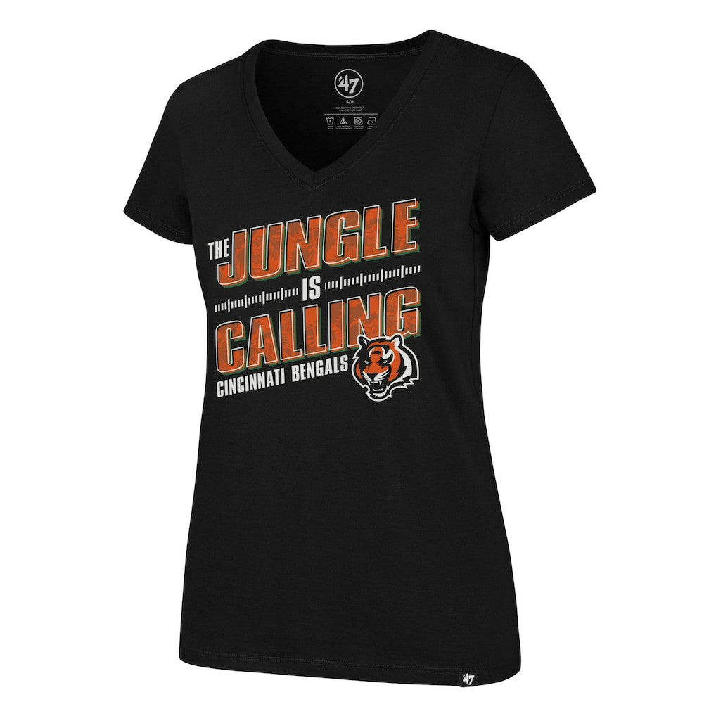 Cincinnati Bengals '47 Women's Team Regional Ultra Rival V-Neck T-Shirt - Black discount