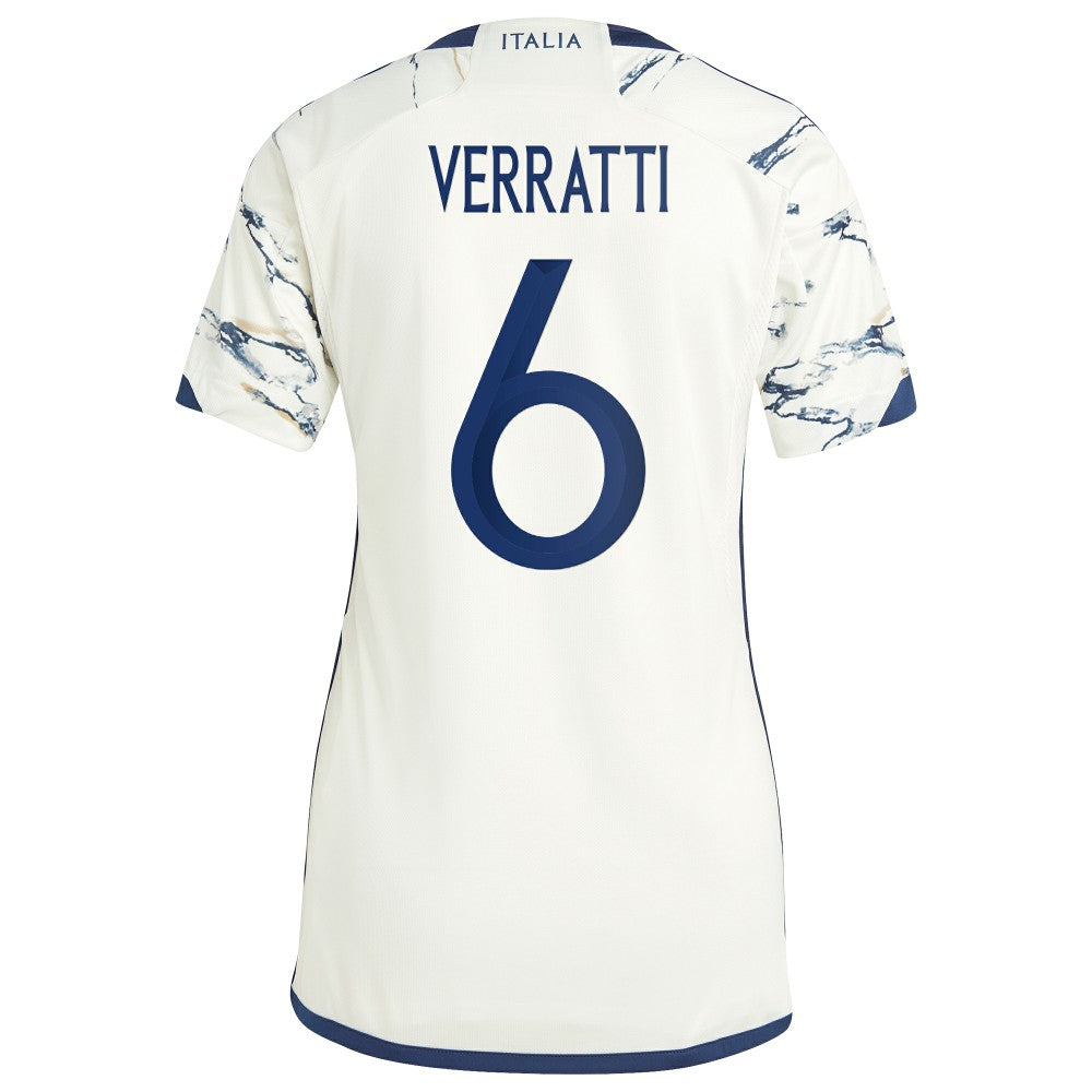 Marco Verratti Italy National Team Women's 2023 Away Replica Jersey - White on sale