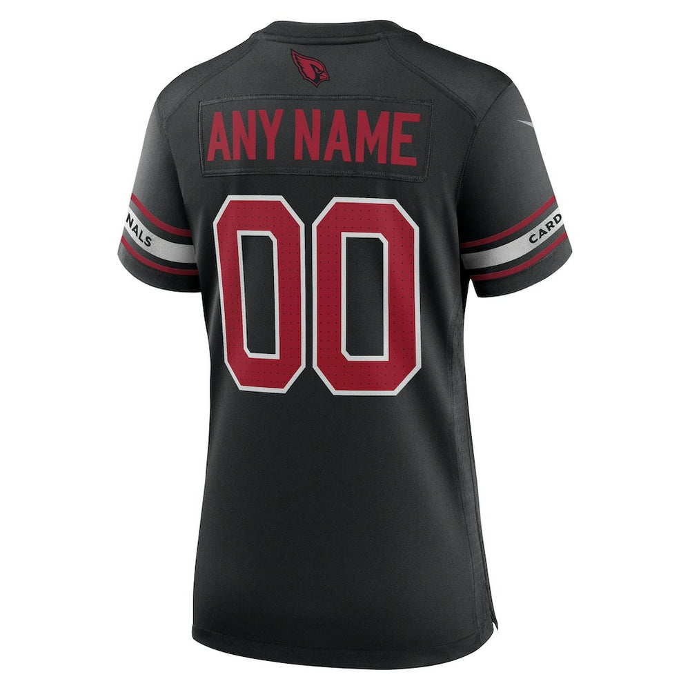Arizona Cardinals Women's Alternate Custom Game Jersey - Black sale