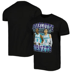 LaMelo Ball & Terry Rozier Charlotte Hornets Stadium Essentials Unisex Player Duo T-Shirt - Black on sale