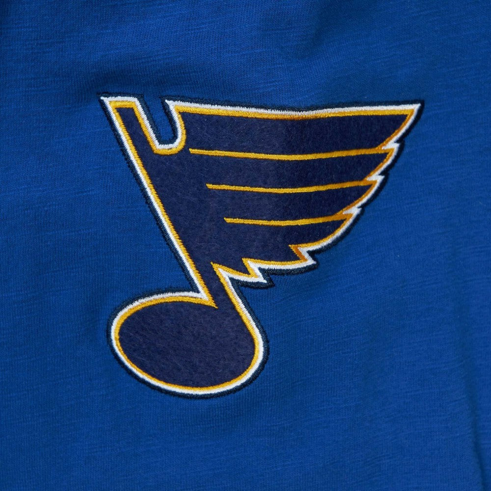 St. Louis Blues Mitchell & Ness Legendary Slub Hoodie Long Sleeve T-Shirt - Blue T-shirts