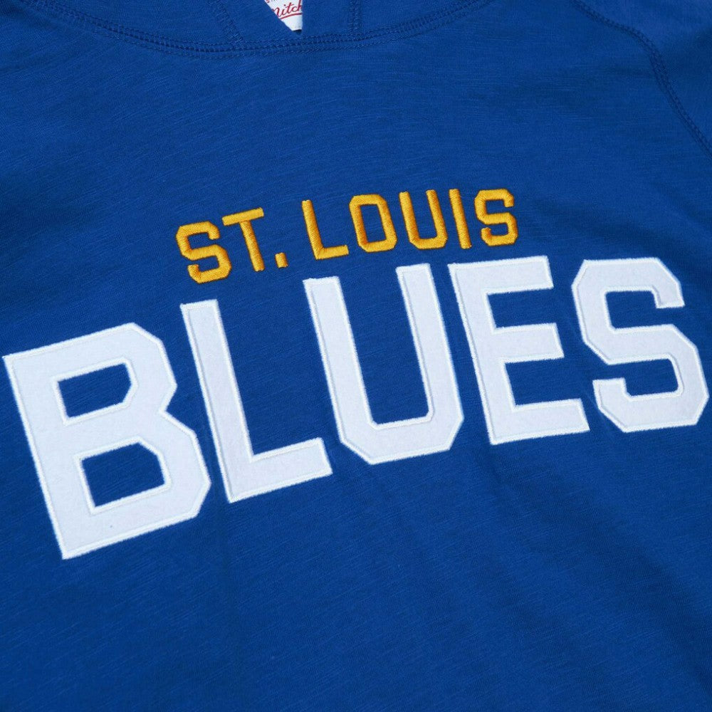 St. Louis Blues Mitchell & Ness Legendary Slub Hoodie Long Sleeve T-Shirt - Blue T-shirts