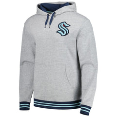 Seattle Kraken Mitchell & Ness Classic French Terry Pullover Hoodie - Heather Gray Hoodies