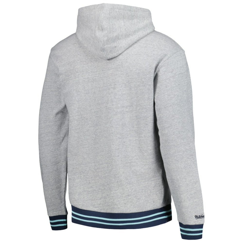 Seattle Kraken Mitchell & Ness Classic French Terry Pullover Hoodie - Heather Gray Hoodies