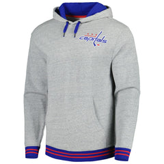 Washington Capitals Mitchell & Ness Classic French Terry Pullover Hoodie - Heather Gray Hoodies