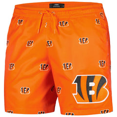 Cincinnati Bengals Pro Standard Allover Print Mini Logo Shorts - Orange outlet