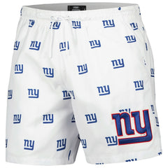 New York Giants Pro Standard Allover Print Mini Logo Shorts - White discount