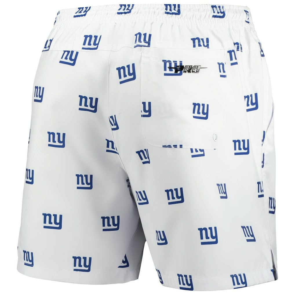 New York Giants Pro Standard Allover Print Mini Logo Shorts - White discount