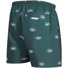 New York Jets Pro Standard Allover Print Mini Logo Shorts - Green discount