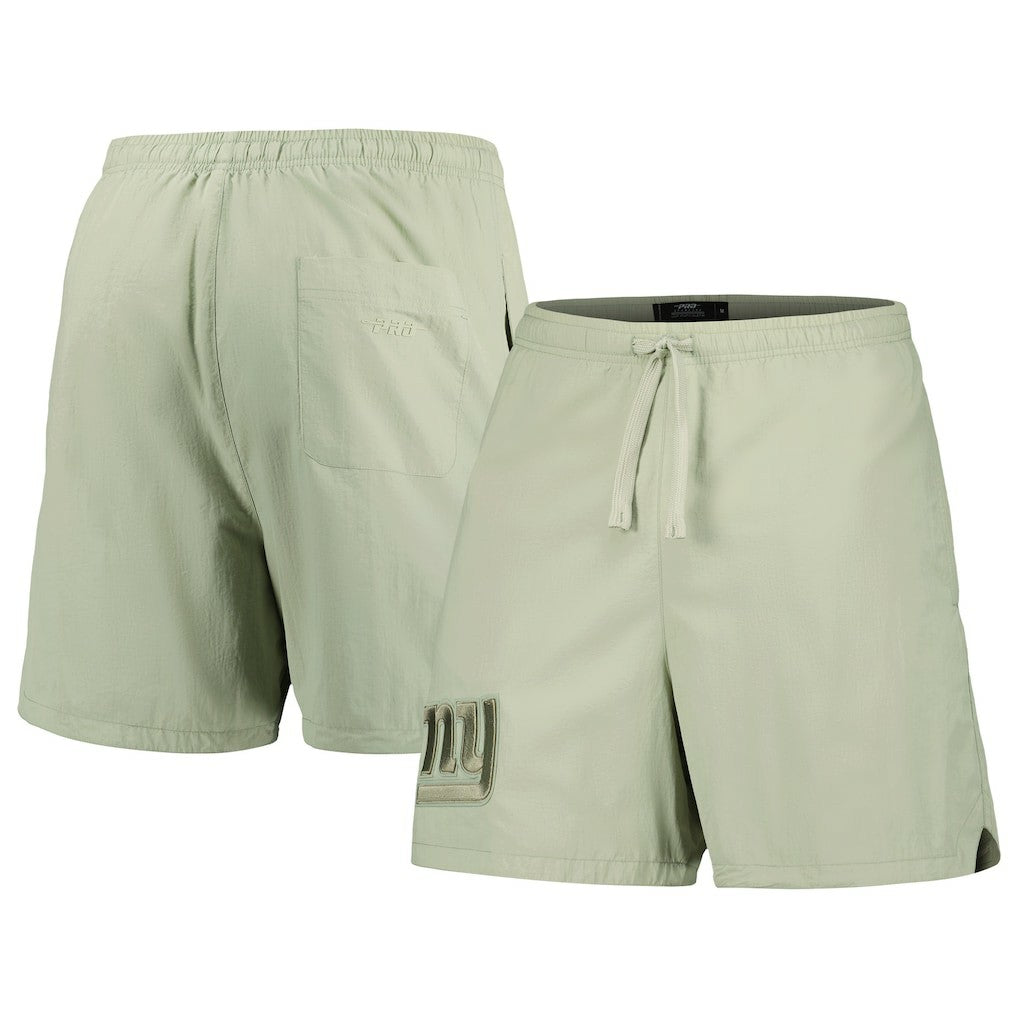 New York Giants Pro Standard Neutrals 2.0 Woven Shorts - Light Green on sale