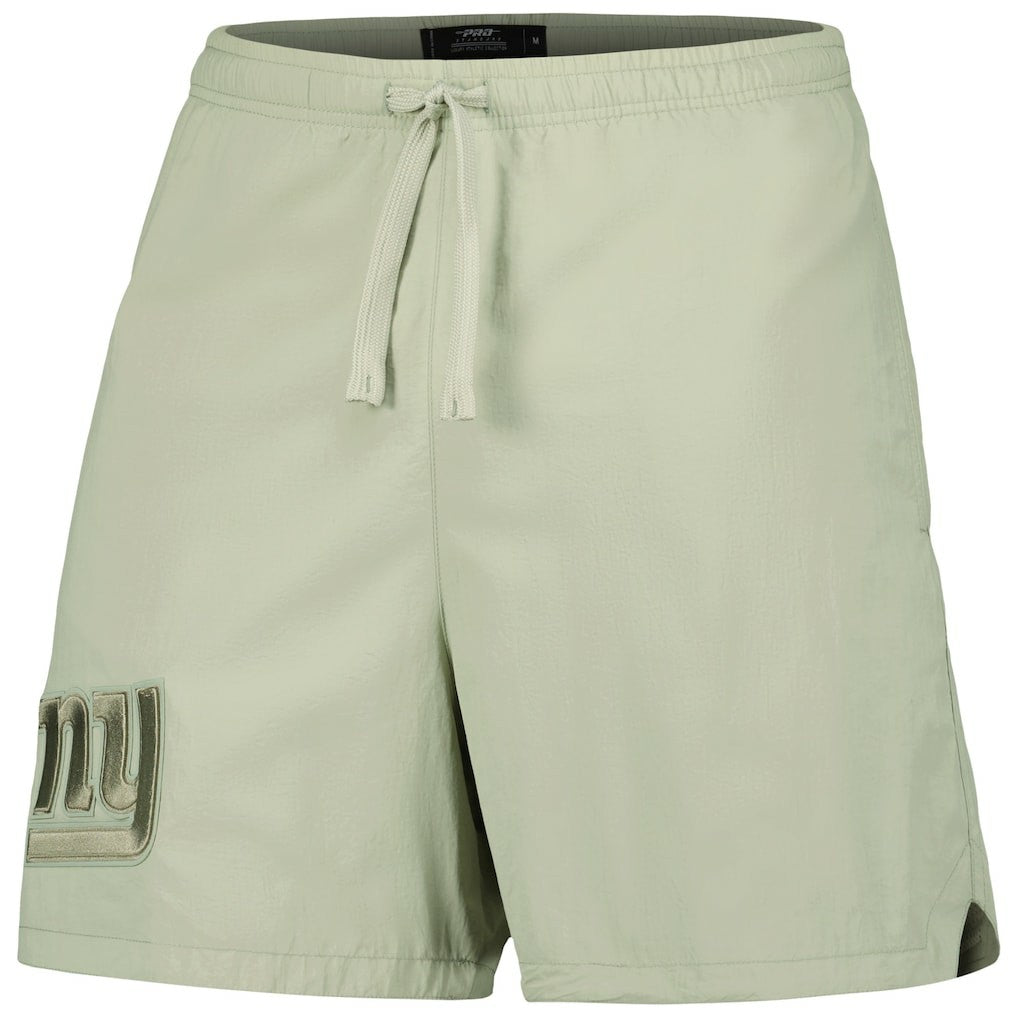 New York Giants Pro Standard Neutrals 2.0 Woven Shorts - Light Green on sale