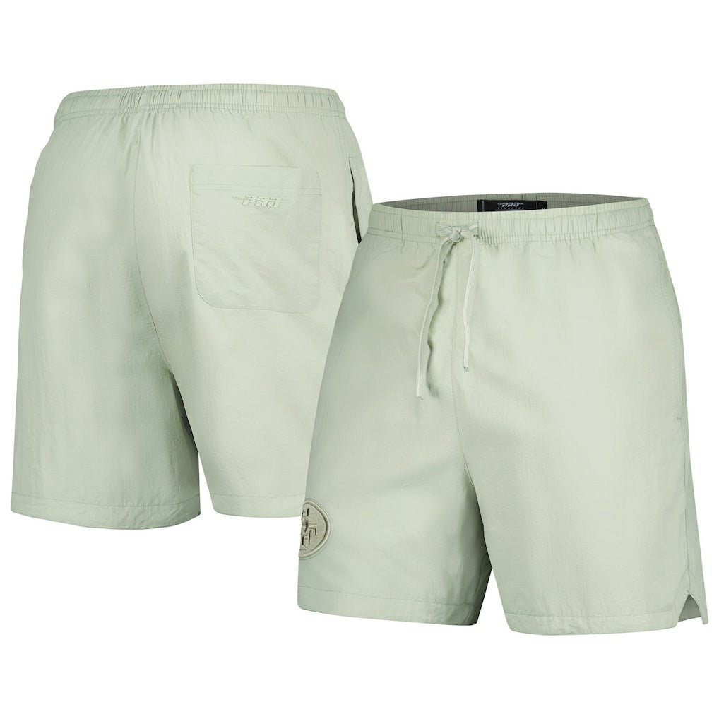 San Francisco 49ers Pro Standard Neutrals 2.0 Woven Shorts - Light Green sale