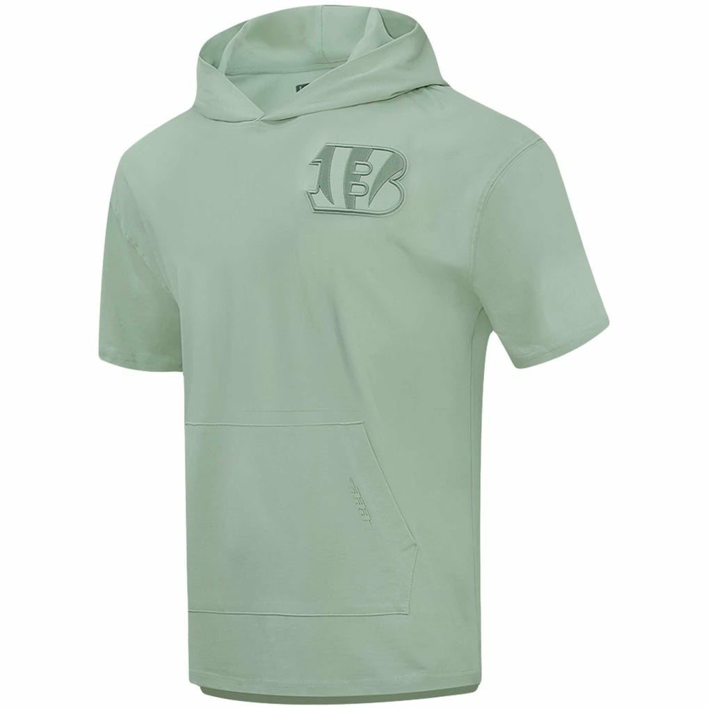 Cincinnati Bengals Pro Standard Neutrals Short Sleeve Pullover Hoodie - Light Green for sale