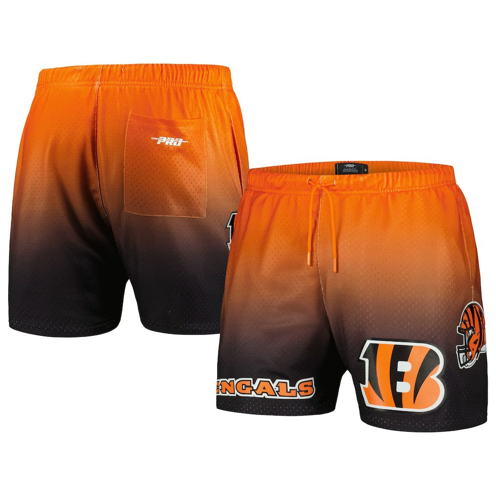 Cincinnati Bengals Pro Standard Ombre Mesh Shorts - Black/Orange discount