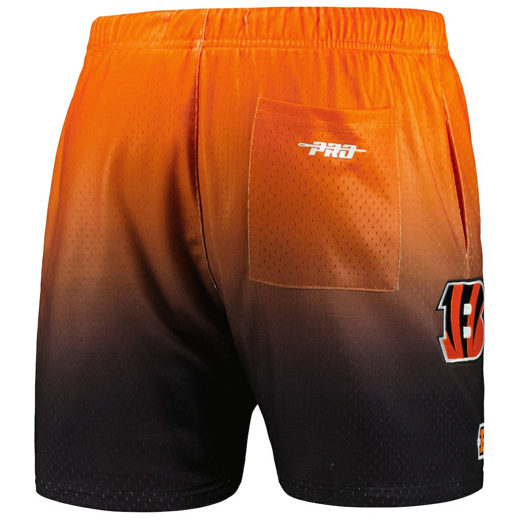 Cincinnati Bengals Pro Standard Ombre Mesh Shorts - Black/Orange discount