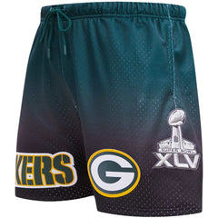 Green Bay Packers Pro Standard Ombre Mesh Shorts - Black/Green for sale