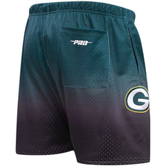 Green Bay Packers Pro Standard Ombre Mesh Shorts - Black/Green for sale
