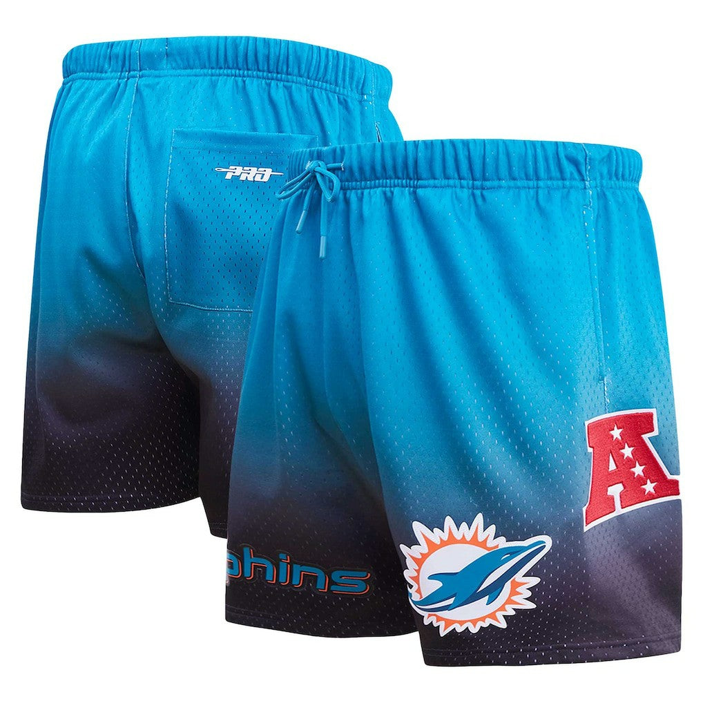 Miami Dolphins Pro Standard Ombre Mesh Shorts - Black/Aqua sale