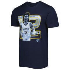 Ja Morant Memphis Grizzlies Stadium Essentials Unisex Player Skyline T-Shirt - Navy on sale