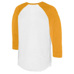 San Diego Padres Tiny Turnip Women's Base Stripe 3/4-Sleeve Raglan T-Shirt White/Gold