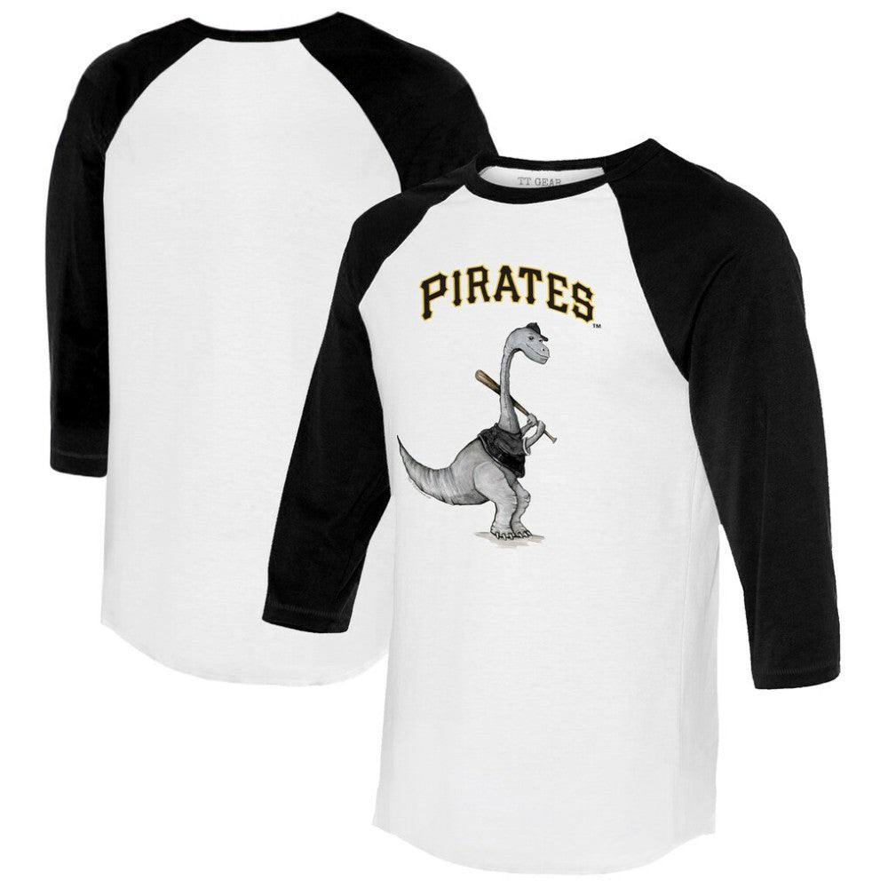 Pittsburgh Pirates Tiny Turnip Women's Bronto 3/4-Sleeve Raglan T-Shirt White/Black