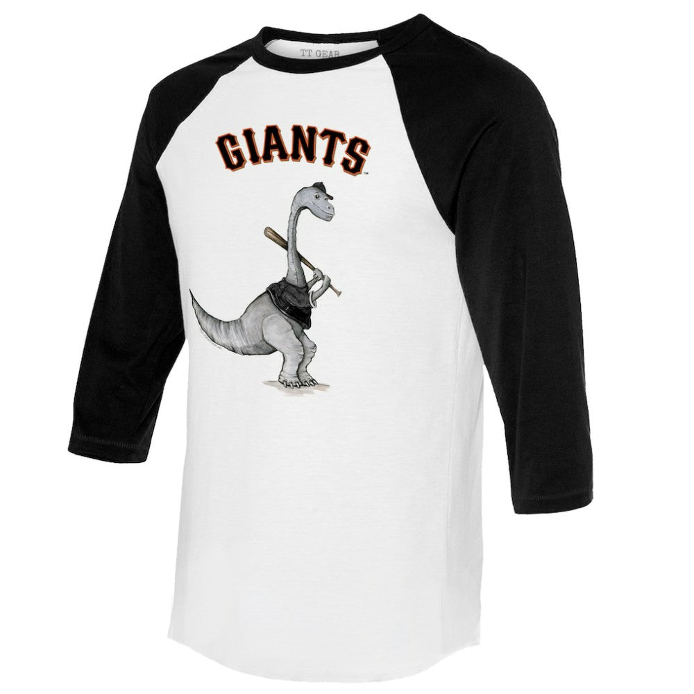 San Francisco Giants Tiny Turnip Women's Bronto 3/4-Sleeve Raglan T-Shirt White/Black