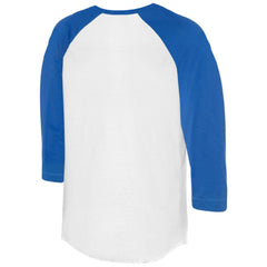 Kansas City Royals Tiny Turnip Women's Heart Banner 3/4-Sleeve Raglan T-Shirt White/Royal